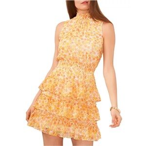 1.STATE Floral Smocked Mini Dress | Medium | NWT | Spring Summer Ruffle Dress